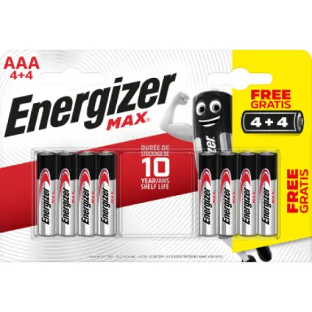 Energizer Max LR03 AAA 8ks mikrotužková bat.