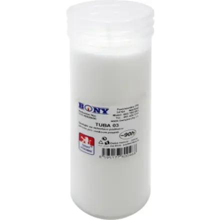 Bony svíčka hřbitovní, náhradní náplň 03, průměr 5,6 cm, výška 17 cm, hoření 90 h, 240 g