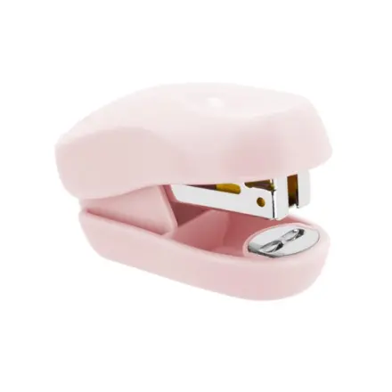 EASY Mini sešívačka plastová 8 listů - pastelově růžová
