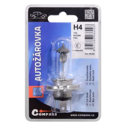 Compass Žárovka 12V  H4  60/55W P43t blister 1ks, 08600