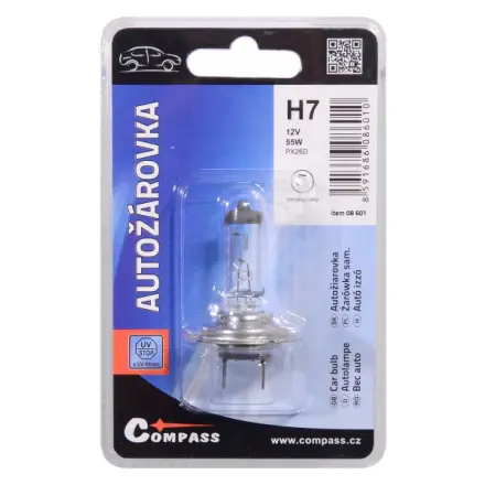 Compass Žárovka 12V  H7  55W PX26d blister 1ks, 08601