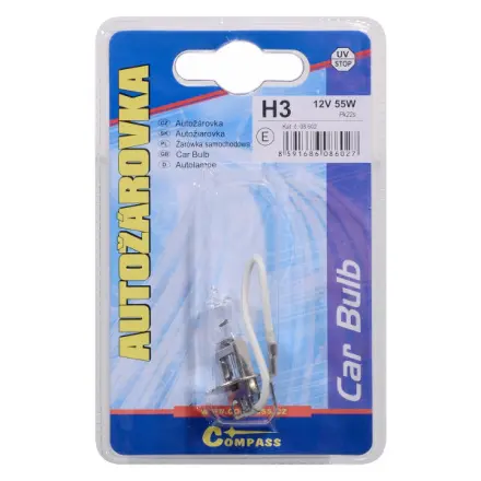 Compass Žárovka 12V  H3  55W Pk22s blister 1ks, 08602