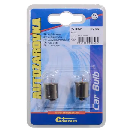 Compass Žárovka 12V  R5W  5W Ba15s blister 2ks, 08648