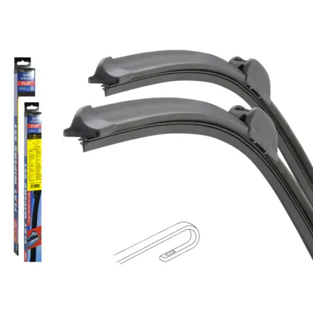 Compass Stěrače FLAT SET (HOOK) 530+530mm, 10429