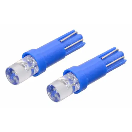 Compass Žárovka 1LED 12V  T5  modrá  2ks, T5 (W2x4,6d), 33701