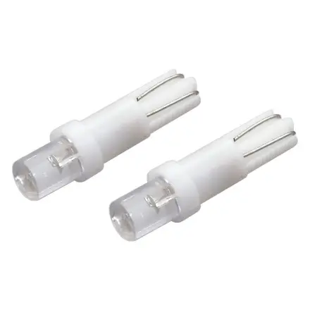 Compass Žárovka 1LED 12V  T5  bílá  2ks, T5 (W2x4,6d), 33703