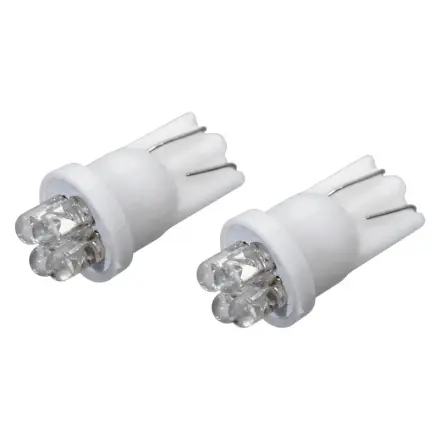 Compass Žárovka 4LED 12V  T10  bílá  2ks, T10 (W2.1x9.2d), 33714
