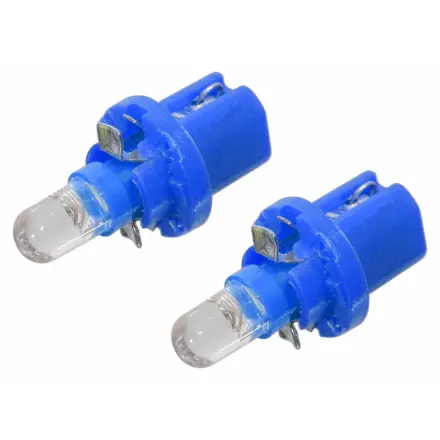 Compass Žárovka 1LED 12V B8,5d modrá 2ks, B8,5d, 33759