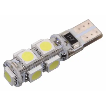 Compass Žárovka 9 SMD LED 12V T10 s rezistorem CAN-BUS ready bílá, T10 (W2.1x9.2d), 33795