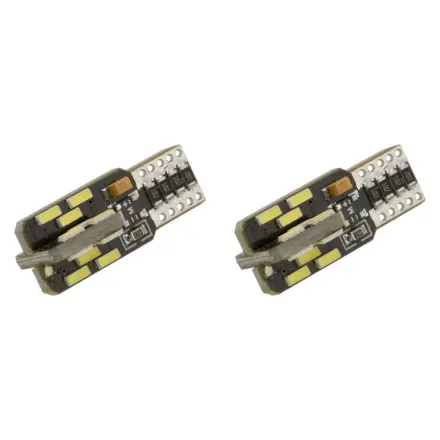 Compass Žárovka 24 LED 12V T10 NEW-CAN-BUS bílá 2ks, T10 (W2.1x9.2d), 33828