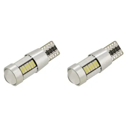 Compass Žárovka 27 LED 12V T10 NEW-CAN-BUS bílá 2ks, T10 (W2.1x9.2d), 33829