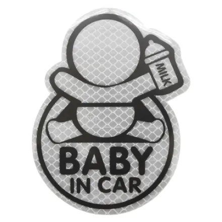 Compass Dekor samolepící BABY IN CAR stříbrný, 34320