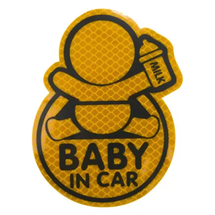 Compass Dekor samolepící BABY IN CAR žlutý, 34321