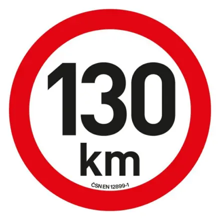 Compass Samolepka omezení rychlosti  130 km/h reflexní (200 mm), 34477