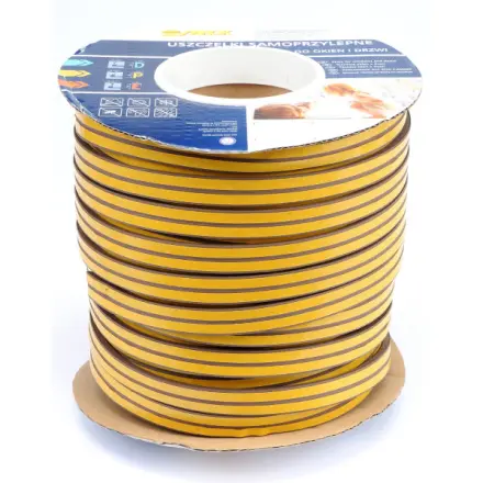 Vorel Těsnění do oken a dveří samolepící 9x5,5mm TYP P hnědé 100M, TO-76766