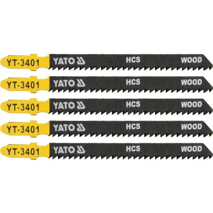 Yato List pilový do přímočaré pily 100 mm na dřevo TPI10 5 ks, YT-3401