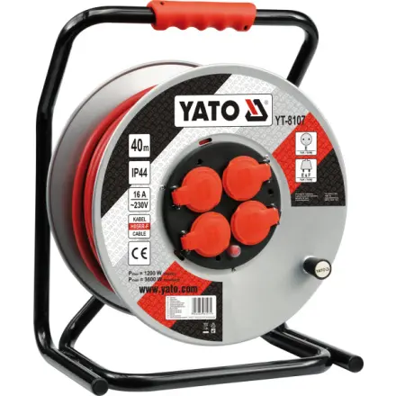 Yato Prodlužovák bubnový 40 m plast, YT-8107