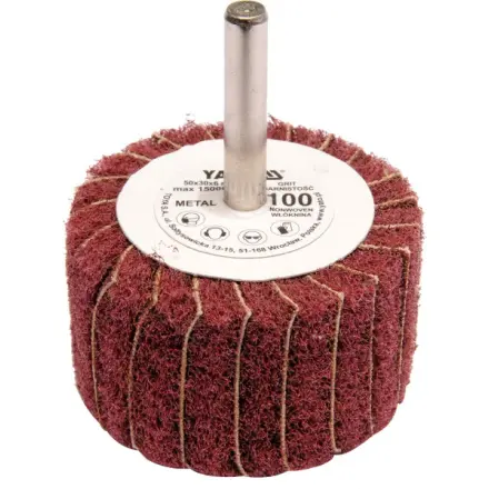 Yato Kotouč lamelový radiální 50x30  P-150 s hřídelí 6 mm, YT-83392
