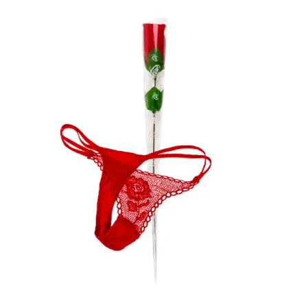 MVW Schmitt Vertriebs GmbH Out Of The Blue Rose With Red G-String Tanga v růži | S-M