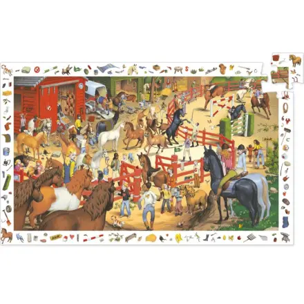 Puzzle Djeco Horse riding - 200pcs uni