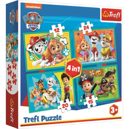 Tlapková patrola: Šťastný tým 4v1 - puzzle z kategorie 15 – 60 dielikov