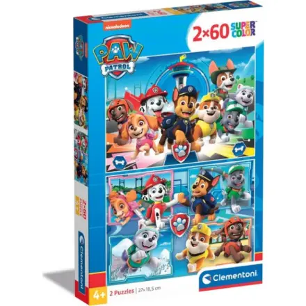 Clementoni - Puzzle Supercolor 2x60 Tlapková Patrola