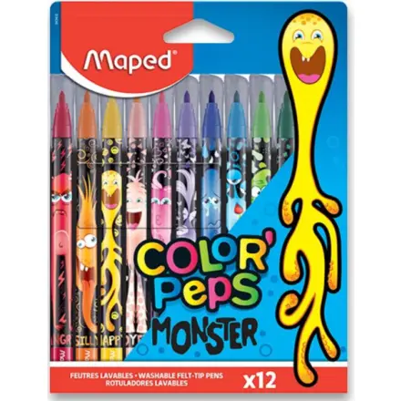 Dětské fixy Maped Color´Peps Monster - 12 barev