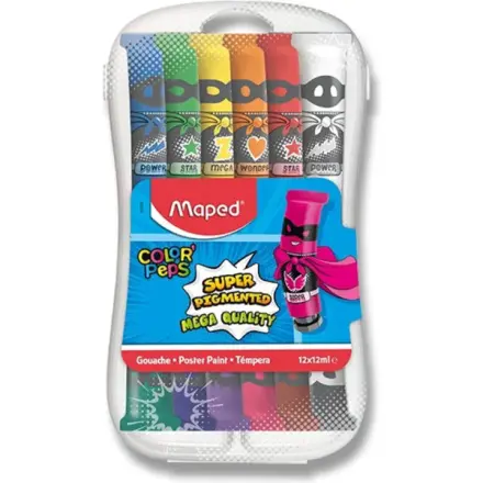 Maped Color'Peps - temperové barvy - 12 barev, tuba 12 ml