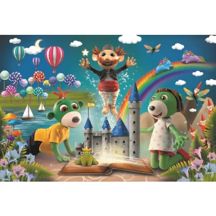 Puzzle Pohádkový večer s Treflíky/Dobrou noc, Treflíci 41x27,5cm 100 dílků v krabici 29x19x4cm