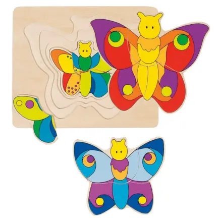 Goki Puzzle Motýl, vícevrstvé