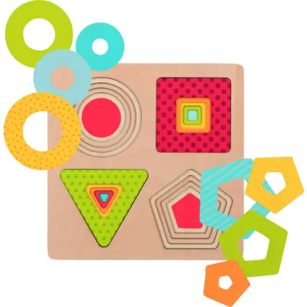 Vícevrstvá vkládačka: Geometrické tvary 4v1 - puzzle z kategorie 3D puzzle