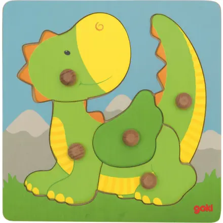 GOKI Dřevěné puzzle Drak 5 dílků