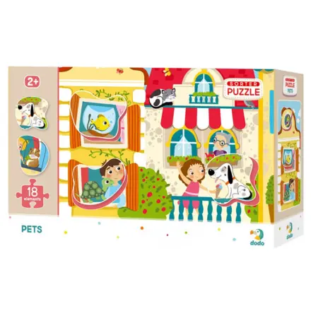 DODO Puzzle s vkládačkou Mazlíčci 18 dílků 144563