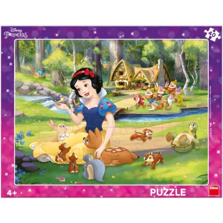 Puzzle Sněhurka a zvířátka 40 dílků deskové - Dino