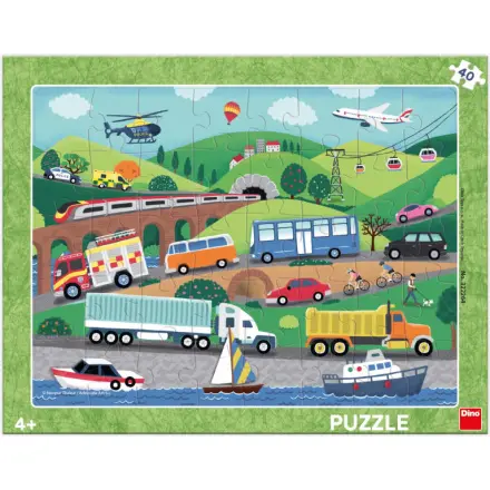 Puzzle Dopravní prostředky 40 dílků - Dino