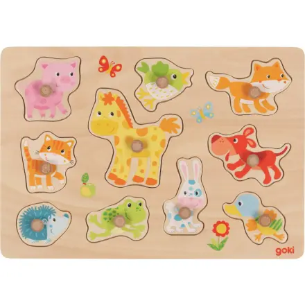 Puzzle vkládací - Zvířecí mláďata, 10ks (Goki)