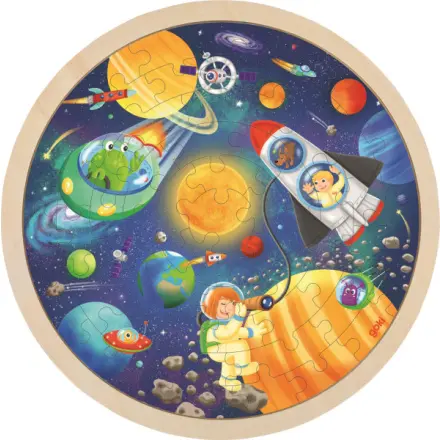 Puzzle na desce - Kruh, Vesmír, 57 dílků (Goki)