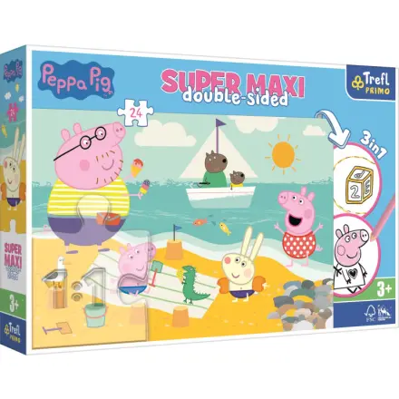 Trefl Puzzle Prasátko Peppa super maxi 24 dílků - oboustranné - Tagamoto