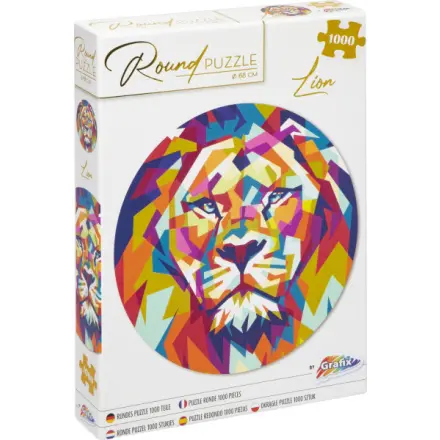 Kulaté puzzle Lion 68 cm - 1000 ks