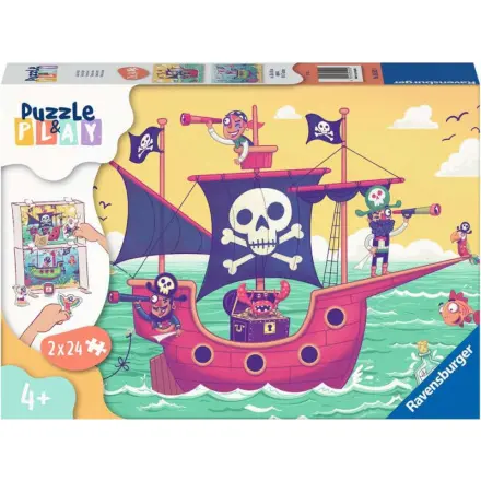 Ravensburger puzzle 055920 Puzzle & Play Piráti a země na dohled 2x24 dílků