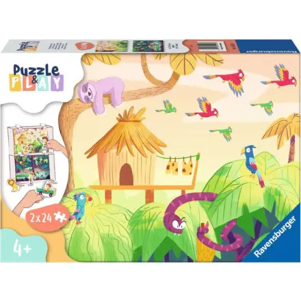 Ravensburger 05593 puzzle & play výprava do džungle 2x24 dílků