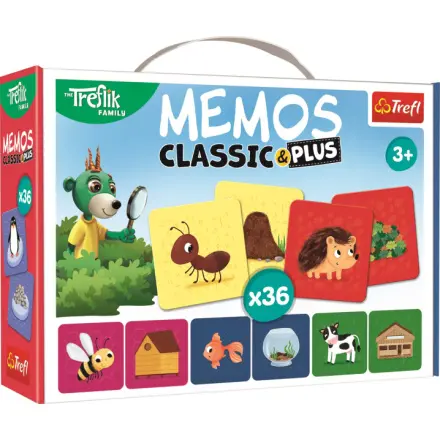 Trefl Pexeso Classic&Plus Zvířátka a jejich domečky 3v1