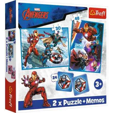 Trefl Puzzle 2v1 + poznámky Avengers Heroes v akci 93333