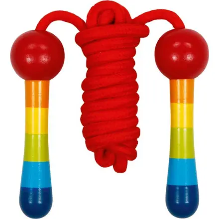 Švihadlo - Dřevěná rukojeť DUHA 200cm (Goki)