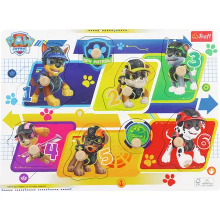 Vkládačka/Puzzle deskové obrysové dřevěné Tlapková patrola/Paw Patrol ve fólii 30x22cm 18m+
