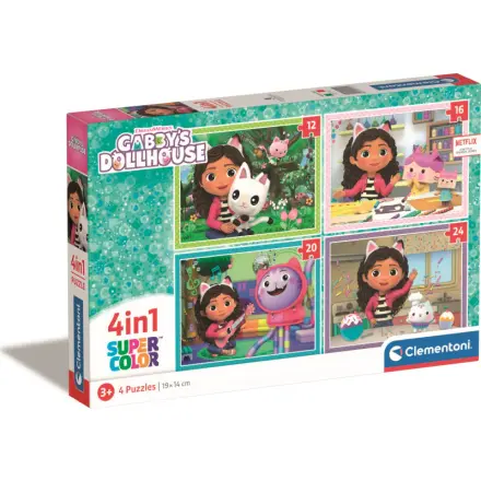 Clementoni Puzzle 4v1 Gabi's Cat House. Gabbyin domeček pro panenky