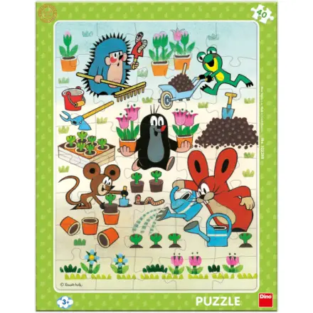 Puzzle Krtek zahradník 40 dílků deskové - Dino