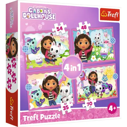 Puzzle Gábinin kouzelný domek 4v1 (35,48,54,70 dílků)
