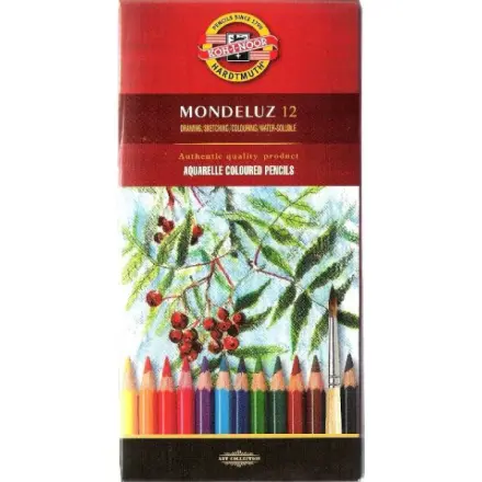 Koh-i-noor Mondeluz 3716 - akvarelové pastelky - 12 barev