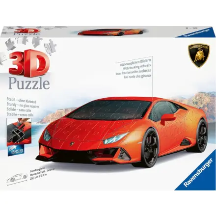 3D Puzzle: Lamborghini Huracán EVO oranžové 108 dílků